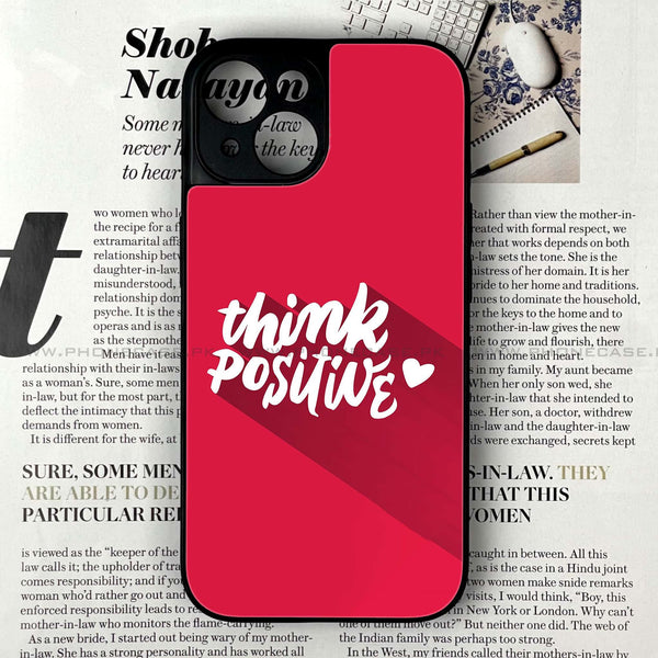 iPhone 15 Plus - Think Positive Design - Premium Printed Glass soft Bumper Shock Proof Case