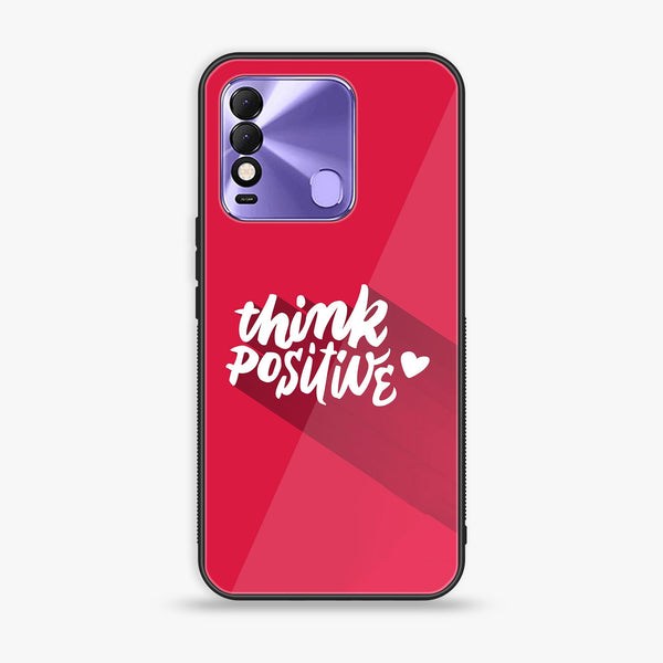 Tecno Spark 8 - Think Positive Design - Premium Printed Glass soft Bumper Shock Proof Case