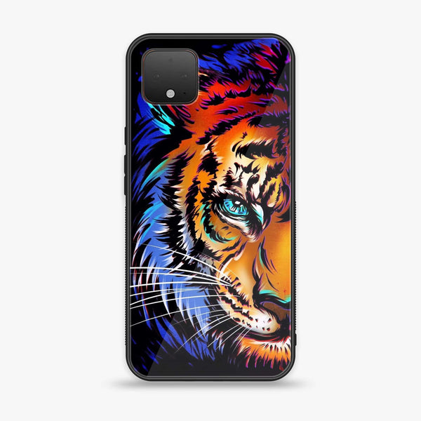 Google Pixel 4 - Tiger Art - Premium Printed Glass soft Bumper Shock Proof Case