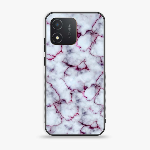 Honor X5 - White Marble Series - Premium Printed Glass soft Bumper shock Proof Case