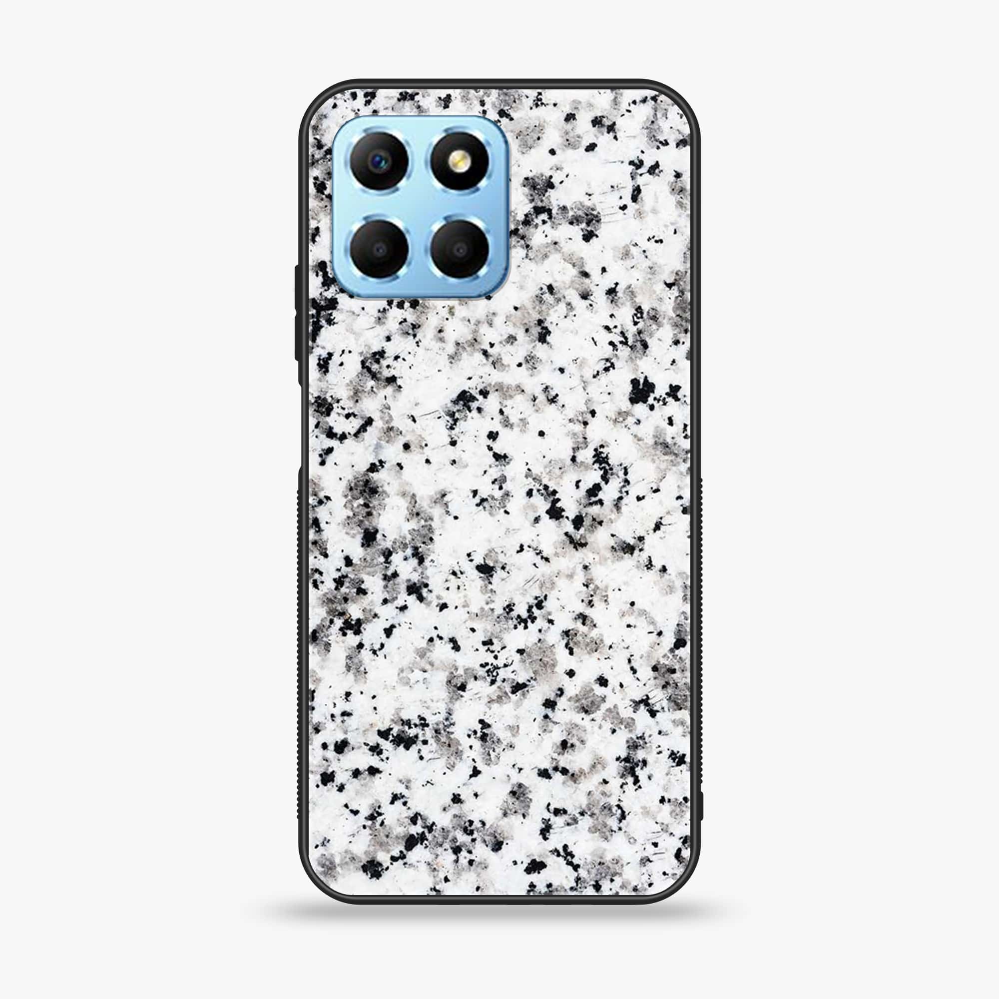 Honor X6 - White Marble Series - Premium Printed Glass soft Bumper shock Proof Case
