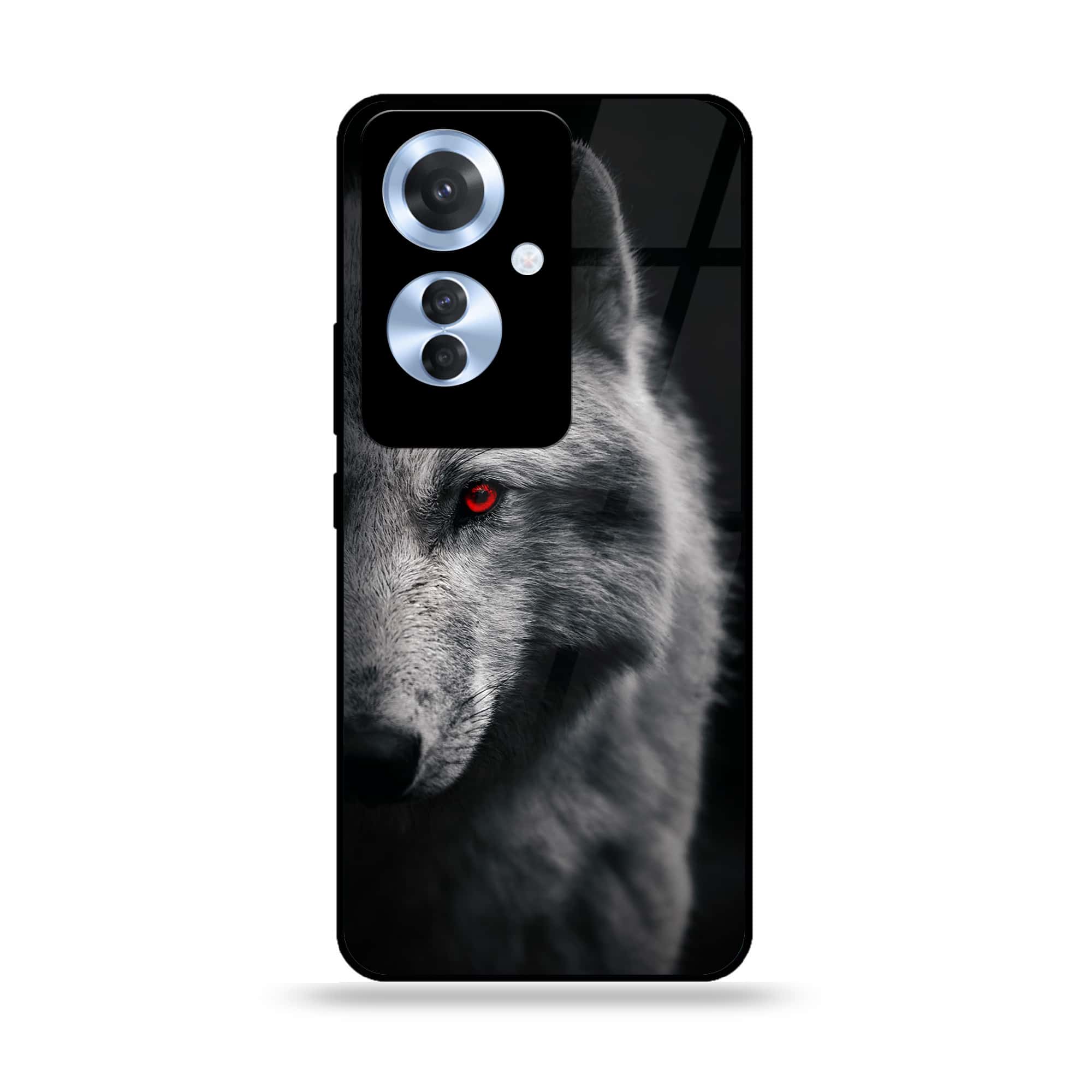 Oppo F25 Pro - Wolf Series - Premium Printed Glass soft Bumper shock Proof Case
