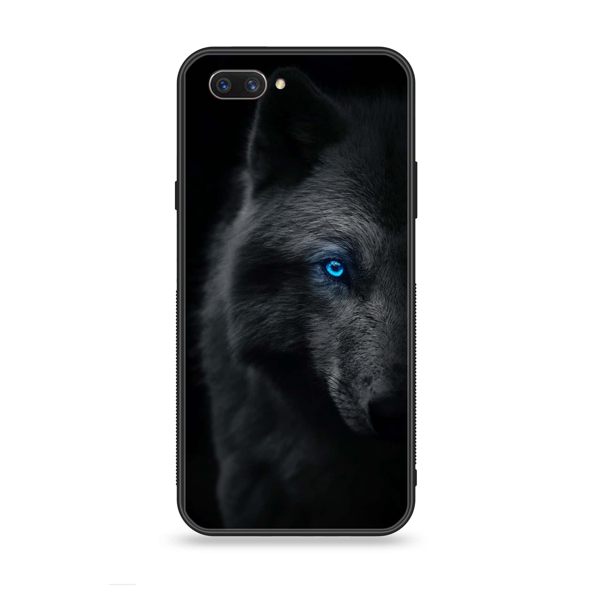 Oppo A3s - Wolf Series - Premium Printed Glass soft Bumper shock Proof Case