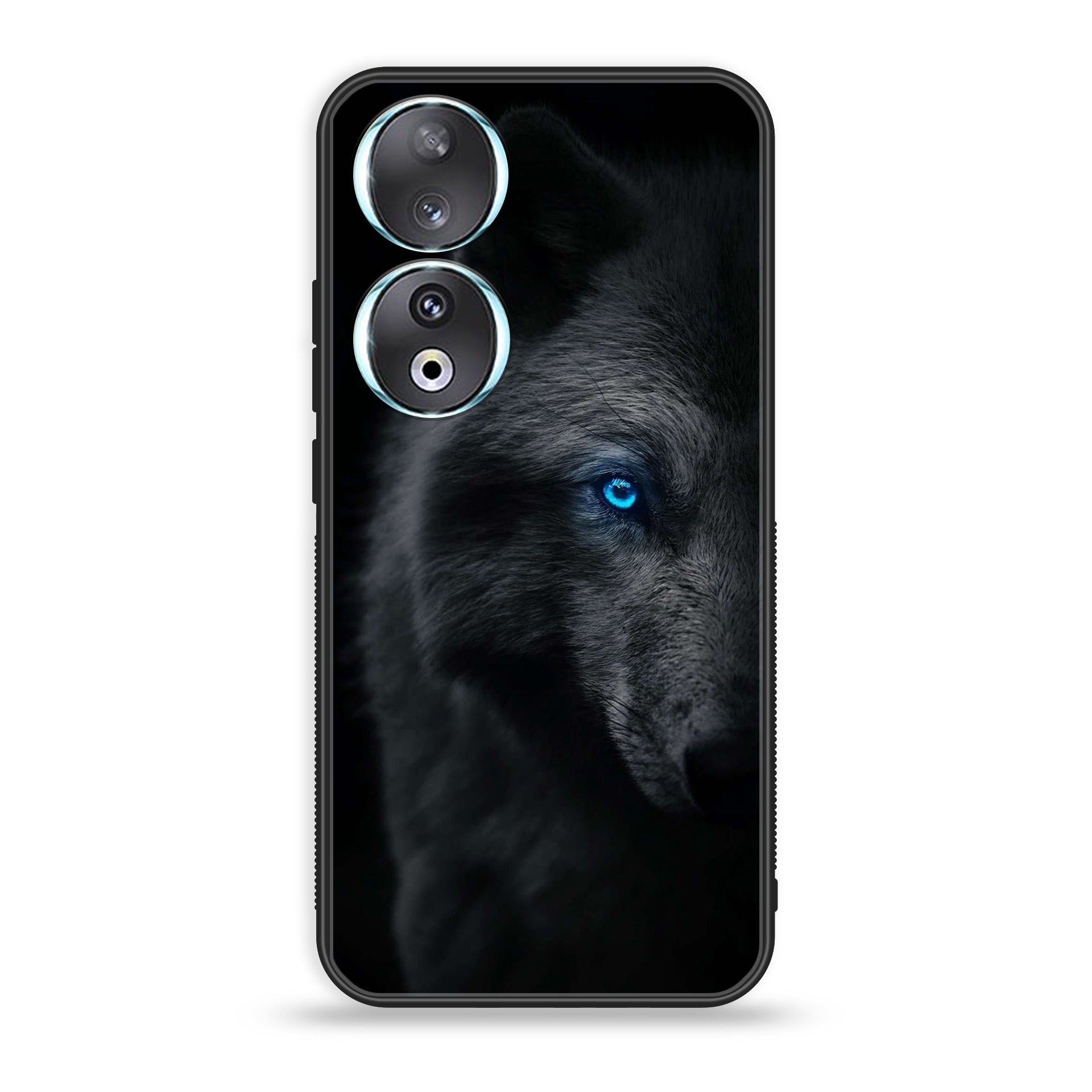 Huawei Honor 90 - Wolf Series - Premium Printed Glass soft Bumper shock Proof Case