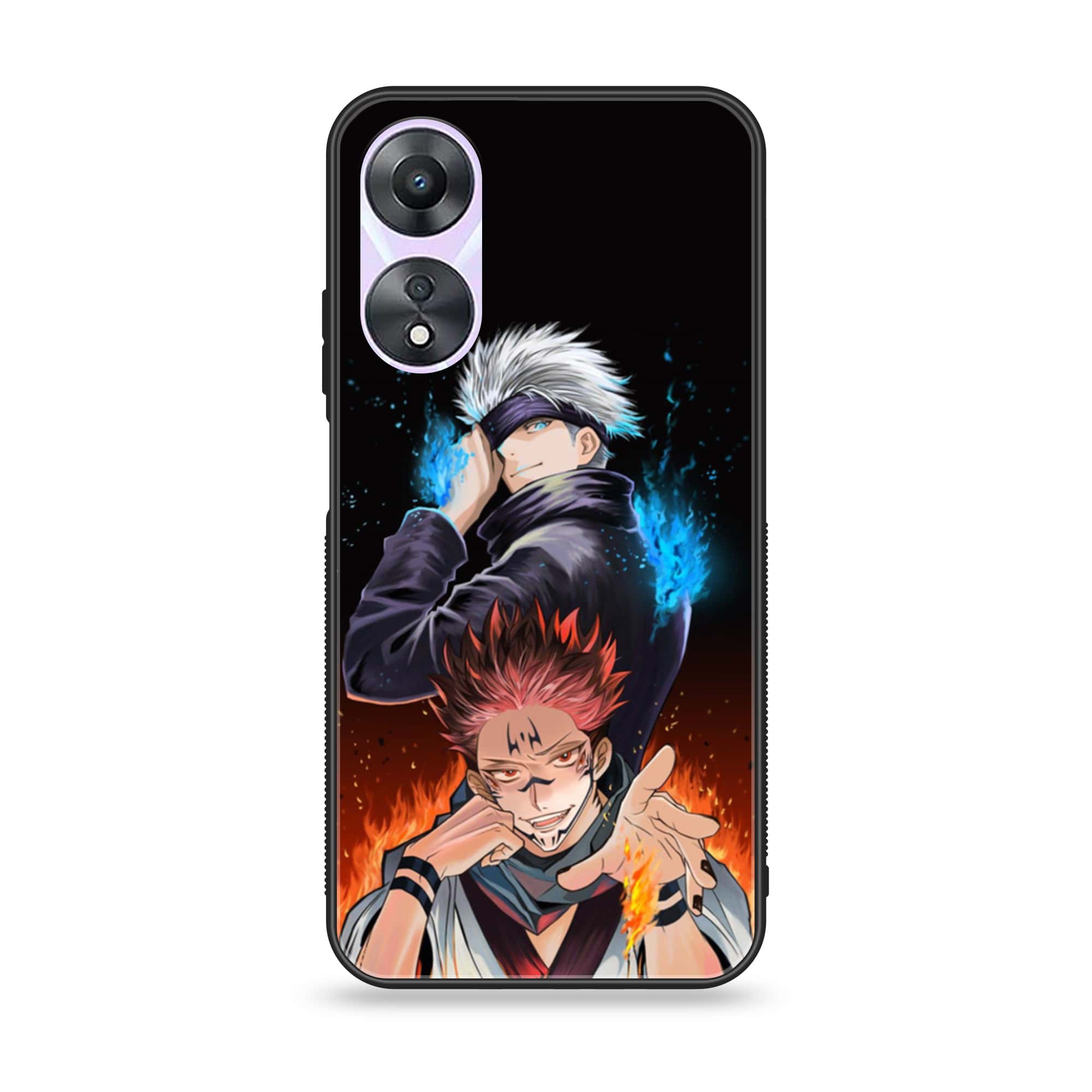 Oppo A58 - Anime 2.0 Series - Premium Printed Glass soft Bumper shock Proof Case