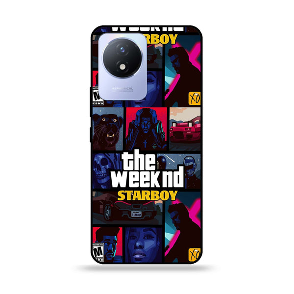 Vivo Y02 - The Weeknd Star Boy - Premium Printed Glass soft Bumper Shock Proof Case
