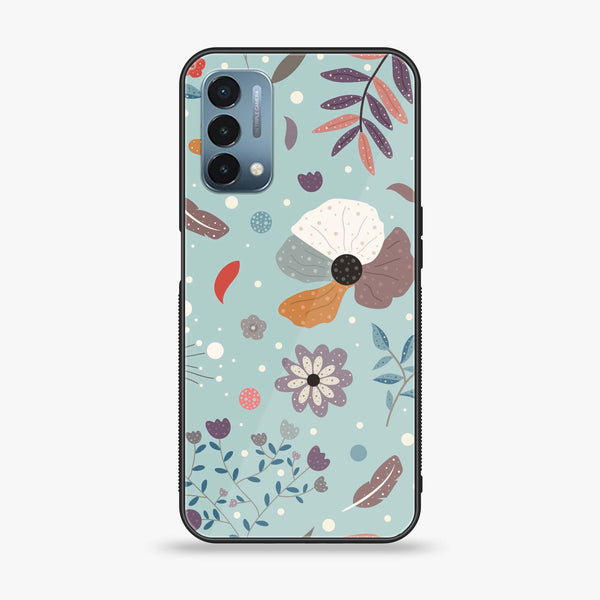 OnePlus Nord N200 5G - Floral Series Design 5 - Premium Printed Glass soft Bumper Shock Proof Case