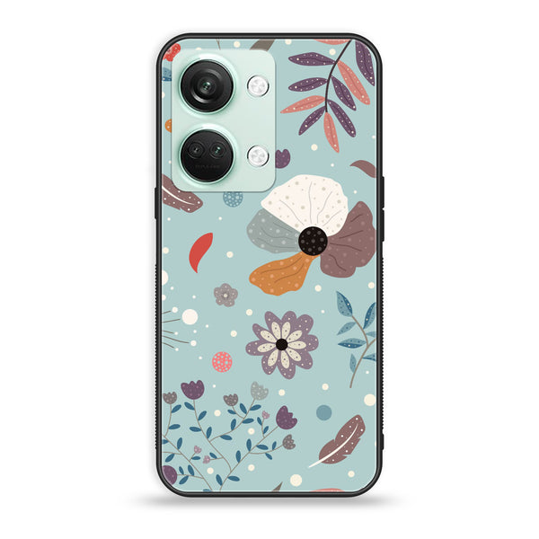 OnePlus Nord 3 5G - Floral Series Design 5 - Premium Printed Glass soft Bumper shock Proof Case
