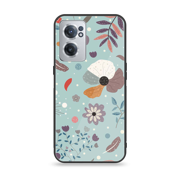 OnePlus Nord CE 2 5G - Floral Series Design 5 - Premium Printed Glass soft Bumper Shock Proof Case