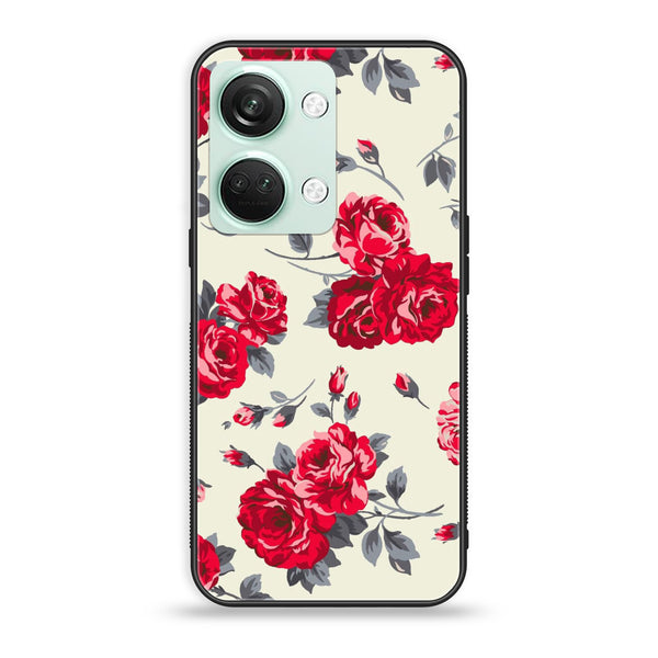 OnePlus Nord 3 5G - Floral Series Design 8 - Premium Printed Glass soft Bumper shock Proof Case