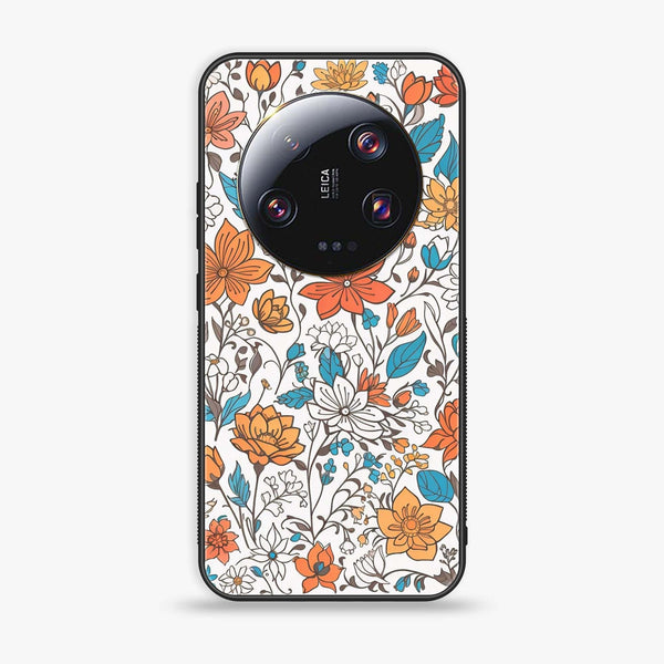 Xiaomi 13 Ultra - Floral Series Design 9 - Premium Printed Glass soft Bumper Shock Proof Case