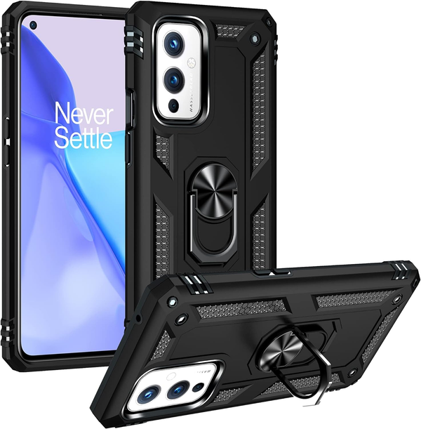Oneplus 9 5G Vanguard Military Armor Case with Ring Grip Kickstand