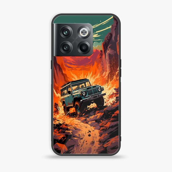 Oneplus 10T - Jeep Offroad - Premium Printed Glass soft Bumper Shock Proof Case