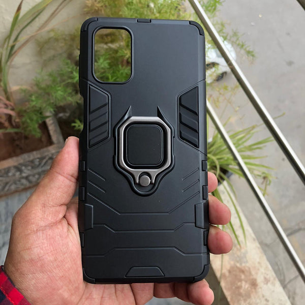 Galaxy A02s / Galaxy M02S Upgraded Ironman with holding ring and kickStand Hybrid shock proof case