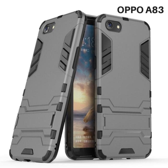 Oppo Iron Man Cover Hybrid Triple Protection Shock Proof With Kickstand A83