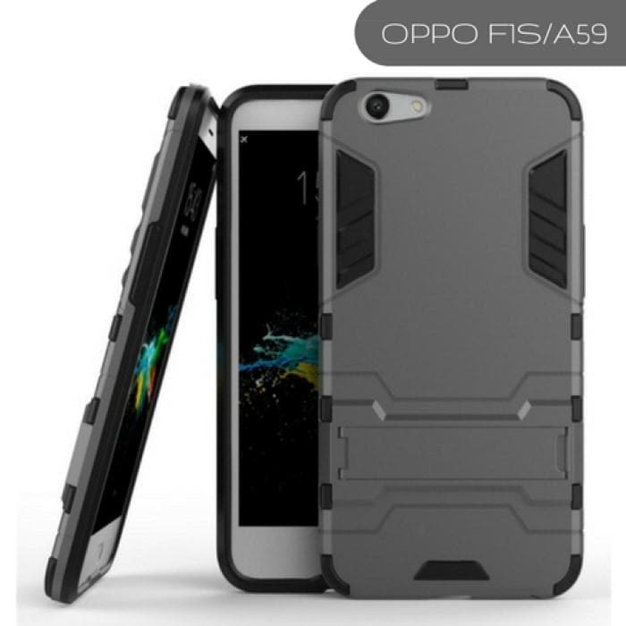 Oppo Iron Man Cover Hybrid Triple Protection Shock Proof With Kickstand F1S/a59