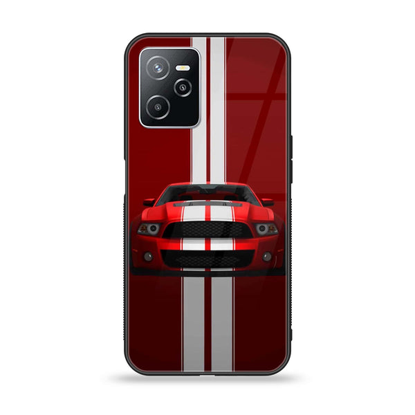 Realme Narzo 50A Prime - Red Mustang - Premium Printed Glass soft Bumper shock Proof Case