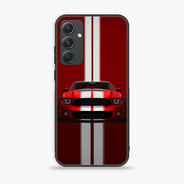 Samsung Galaxy A54 - Red Mustang - Premium Printed Glass soft Bumper Shock Proof Case