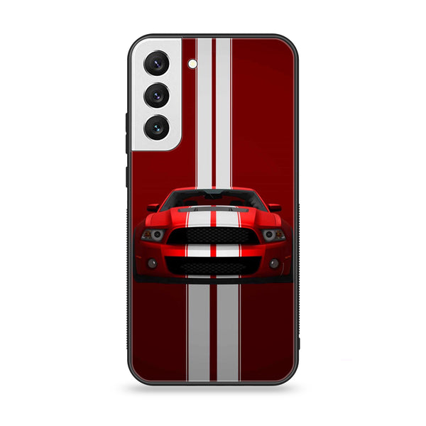 Samsung Galaxy S22 - Red Mustang - Premium Printed Glass soft Bumper Shock Proof Case