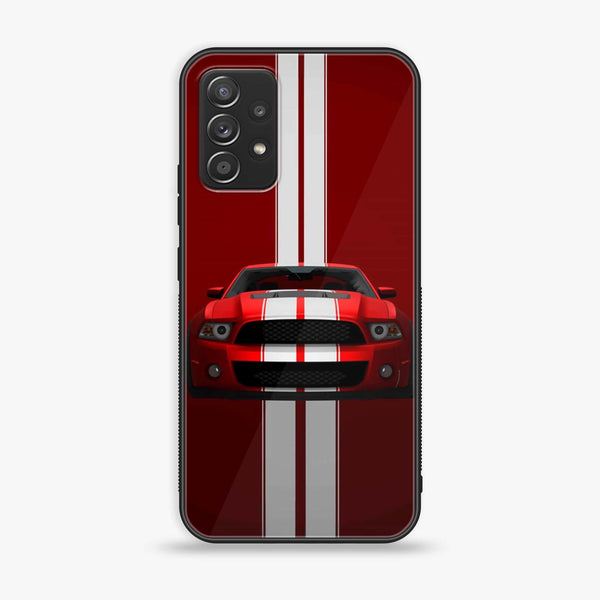 Samsung Galaxy A23 - Red Mustang - Premium Printed Glass soft Bumper shock Proof Case