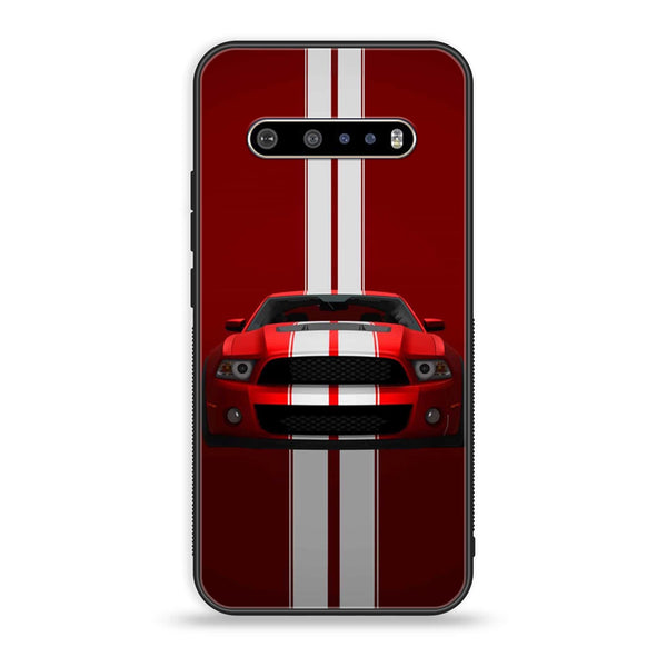 LG V60 - Red Mustang - Premium Printed Glass soft Bumper Shock Proof Case