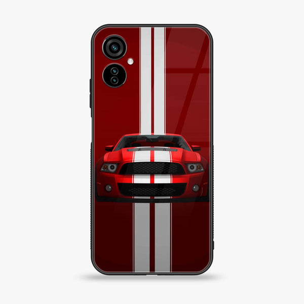 Tecno Camon 19 Neo - Red Mustang - Premium Printed Glass soft Bumper Shock Proof Case