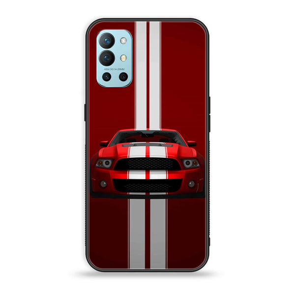 OnePlus 9R - Red Mustang - Premium Printed Glass soft Bumper Shock Proof Case