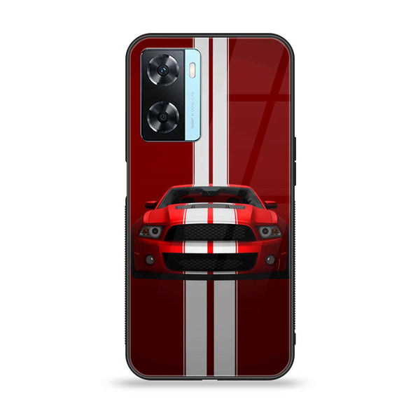 OnePlus Nord N20 SE - Red Mustang - Premium Printed Glass soft Bumper Shock Proof Case