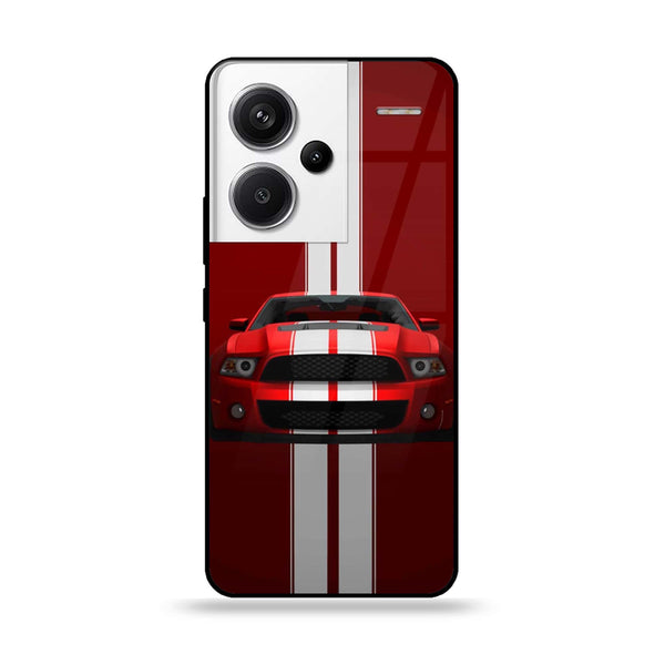 Redmi Note 13 Pro Plus 5G - Red Mustang - Premium Printed Glass soft Bumper Shock Proof Case