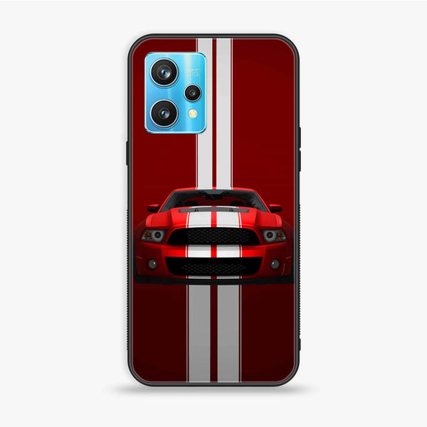 Realme 9 Pro - Red Mustang - Premium Printed Glass soft Bumper Shock Proof Case