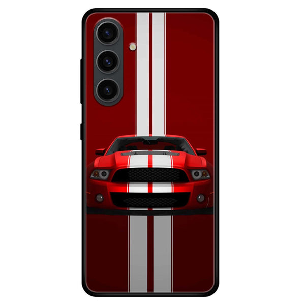 Samsung Galaxy S23 FE - Red Mustang - Premium Printed Glass soft Bumper Shock Proof Case