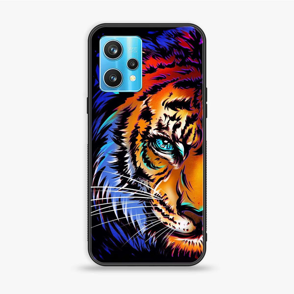 Realme 9 Pro - Tiger Art - Premium Printed Glass soft Bumper Shock Proof Case