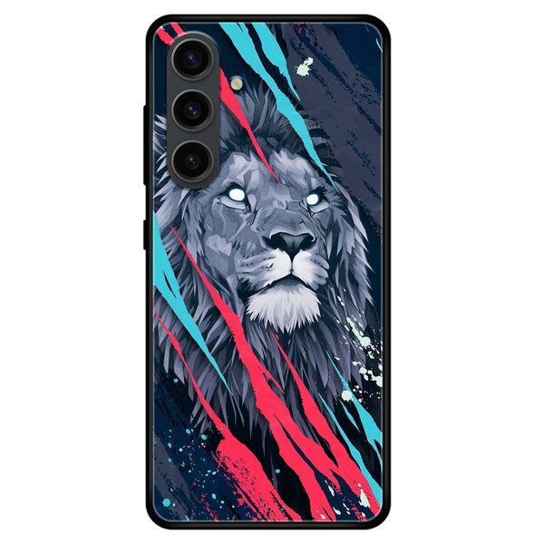 Samsung Galaxy A15 - Abstract Animated Lion - Premium Printed Glass soft Bumper Shock Proof Case