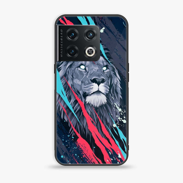 OnePlus 10 Pro - Abstract Animated Lion - Premium Printed Glass soft Bumper Shock Proof Case