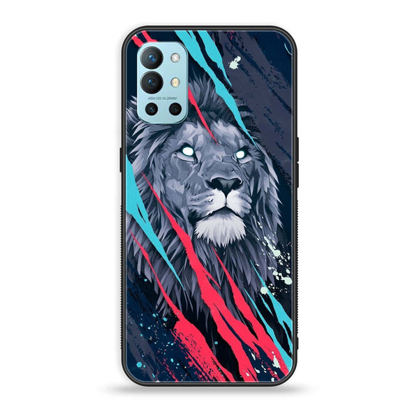 OnePlus 9R - Abstract Animated Lion - Premium Printed Glass soft Bumper Shock Proof Case