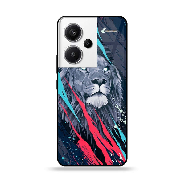 Redmi Note 13 Pro Plus 5G - Abstract Animated Lion - Premium Printed Glass soft Bumper Shock Proof Case