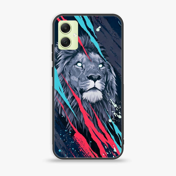 Samsung Galaxy A05 - Abstract Animated Lion - Premium Printed Glass soft Bumper Shock Proof Case