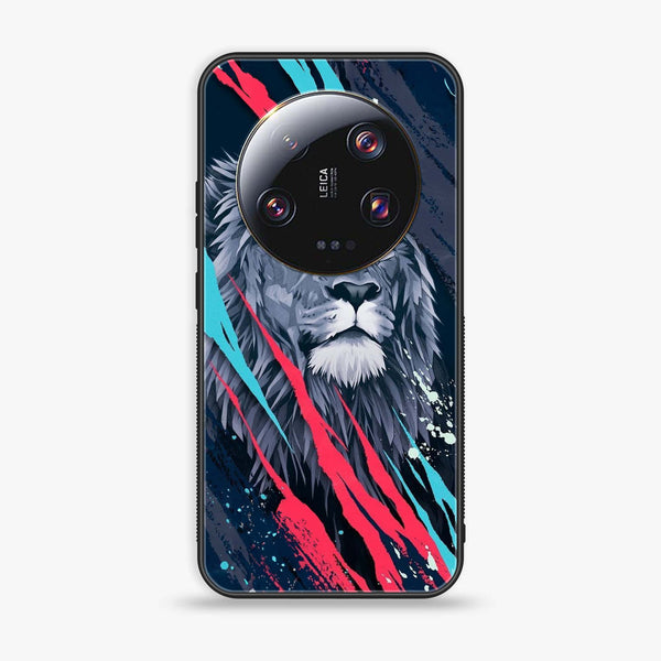 Xiaomi 13 Ultra - Abstract Animated Lion - Premium Printed Glass soft Bumper Shock Proof Case