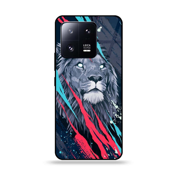 Xiaomi 13 Pro - Abstract Animated Lion - Premium Printed Glass soft Bumper Shock Proof Case