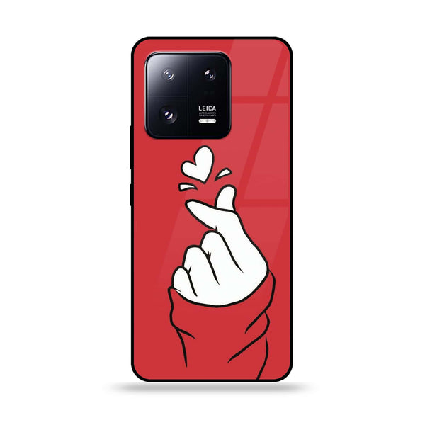 Xiaomi 13 Pro - Finger Heart BTS - Premium Printed Glass soft Bumper Shock Proof Case