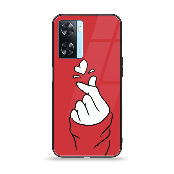 OnePlus Nord N20 SE - Finger Heart BTS - Premium Printed Glass soft Bumper Shock Proof Case