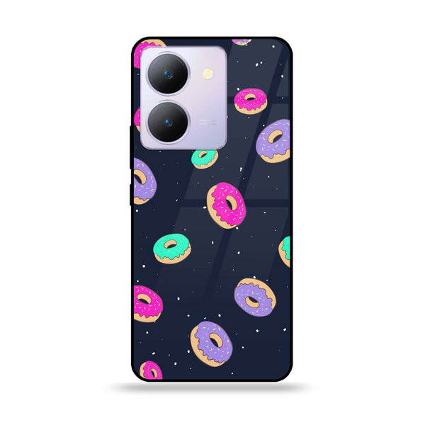 Vivo Y27 5G - Colorful Donuts - Premium Printed Glass soft Bumper Shock Proof Case
