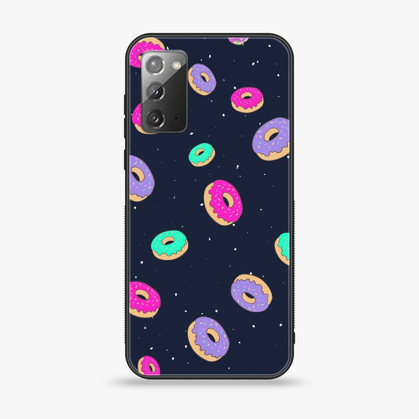 Samsung Galaxy Note 20 - Colorful Donuts - Premium Printed Glass soft Bumper Shock Proof Case
