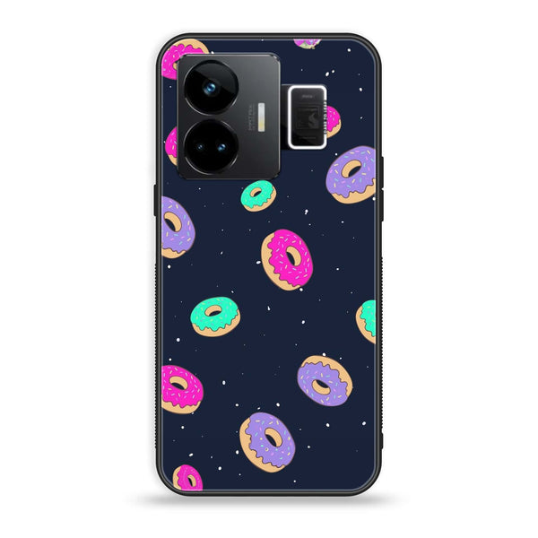 Realme GT3 - Colorful Donuts - Premium Printed Glass soft Bumper Shock Proof Case