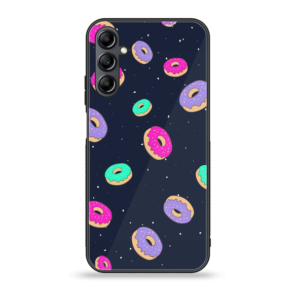 Samsung Galaxy A14 - Colorful Donuts - Premium Printed Glass soft Bumper Shock Proof Case