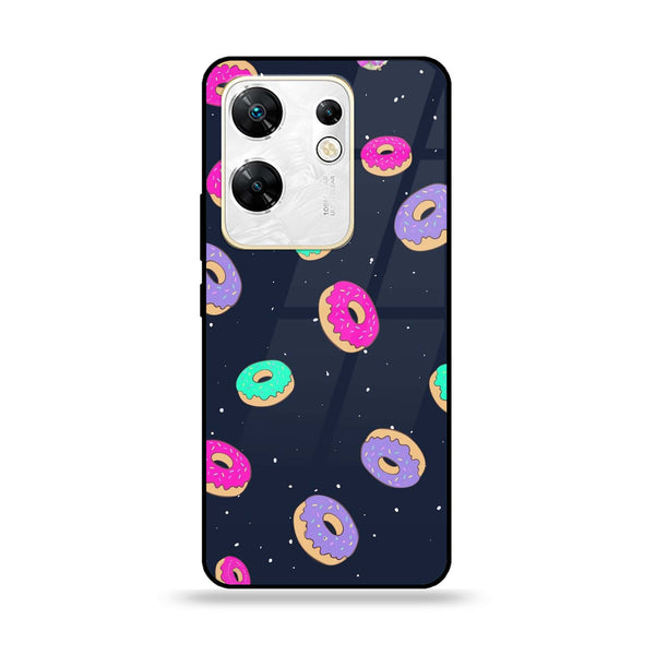 Infinix Zero 30 4G - Colorful Donuts - Premium Printed Glass soft Bumper Shock Proof Case