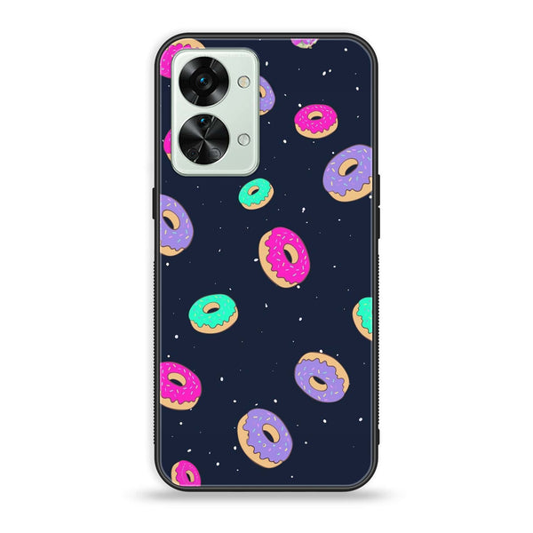 OnePlus Nord 2T 5G - Colorful Donuts - Premium Printed Glass soft Bumper Shock Proof Case