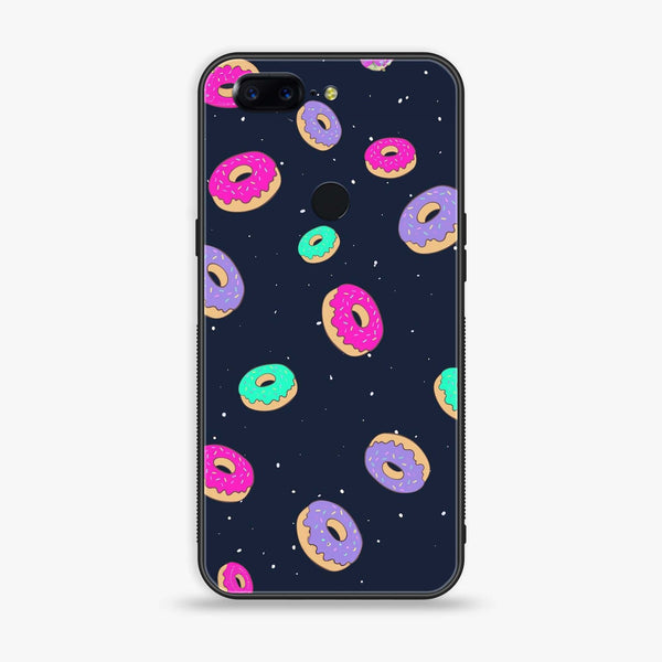 OnePlus 5T - Colorful Donuts - Premium Printed Glass soft Bumper Shock Proof Case
