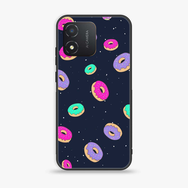 Honor X5 - Colorful Donuts - Premium Printed Glass soft Bumper Shock Proof Case