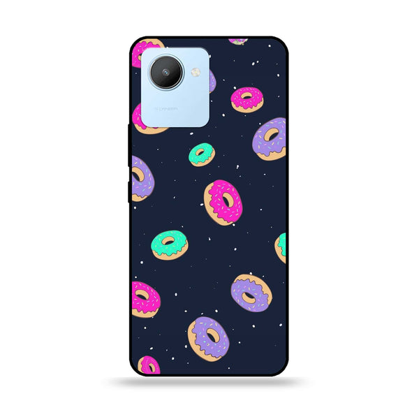 Realme C30 - Colorful Donuts - Premium Printed Glass soft Bumper Shock Proof Case